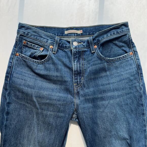 Levi’s Low Pro Straight Leg Jeans Breathe Out Medium Wash - Picture 7 of 10